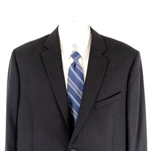 Joseph & Feiss Executive Fit Wool Gray‎ 2 Button Suit Jacket 46R Tagged 44R